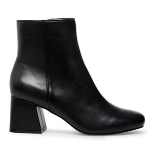 Steve Madden Davist Black Leather Bootie